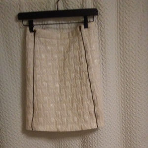 CLASSY, WHITE GOLD, SIZE XXL, MINI SKIRT